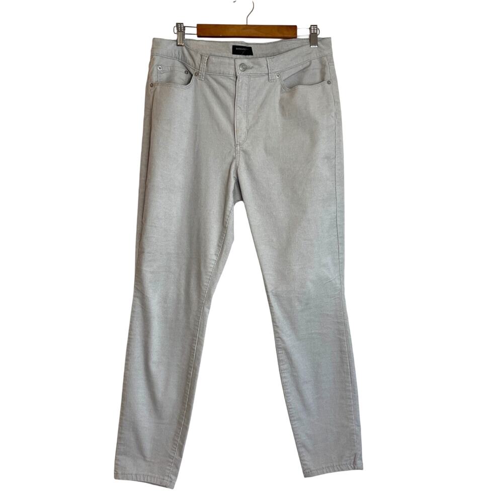 Banana Republic Factory Womens Skinny Corduroy Pants Size 31/12 Light Gray